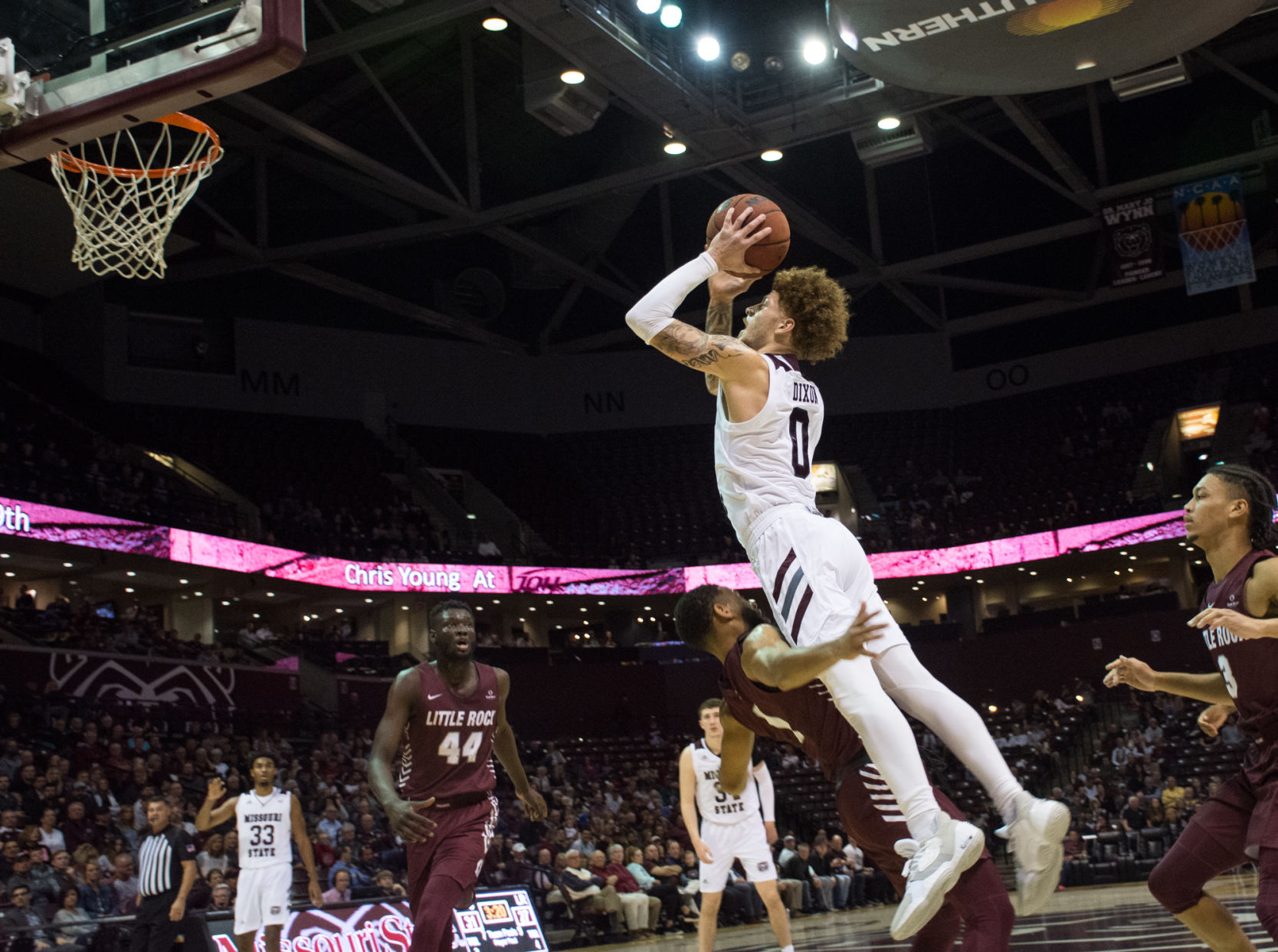 Tyrik Dixon is fouled